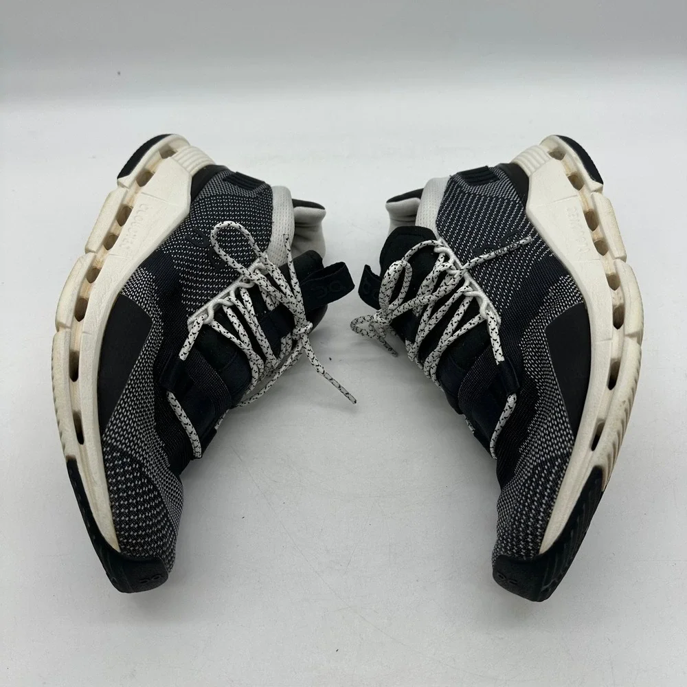 On Running 26.99677 Womens Size 9.5 Black White Cloudnova Sneaker Athletic Shoes